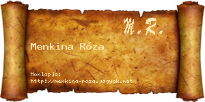 Menkina Róza névjegykártya